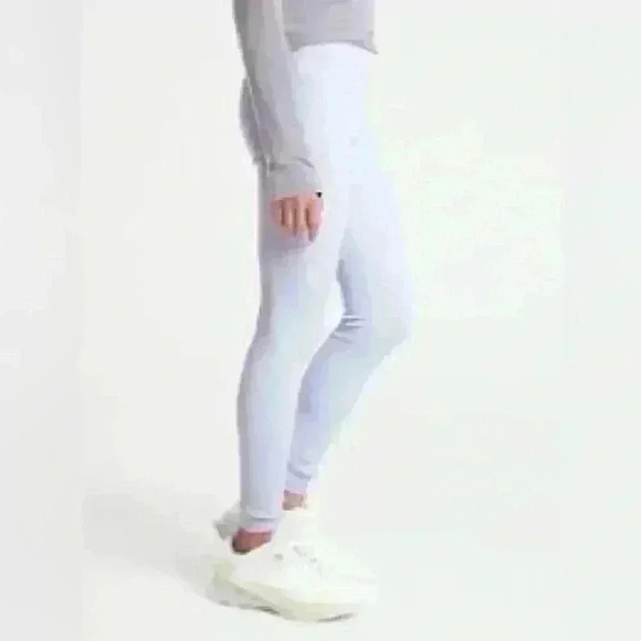 ATHLETA GIRL HIGH RISE RIBBED CHIT CHAT TIGHT Serendipity Blue size 12 - Picture 8 of 9